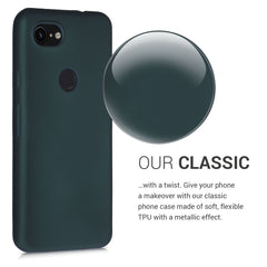 Google Pixel 3a Silikon Handyhülle Metallic
