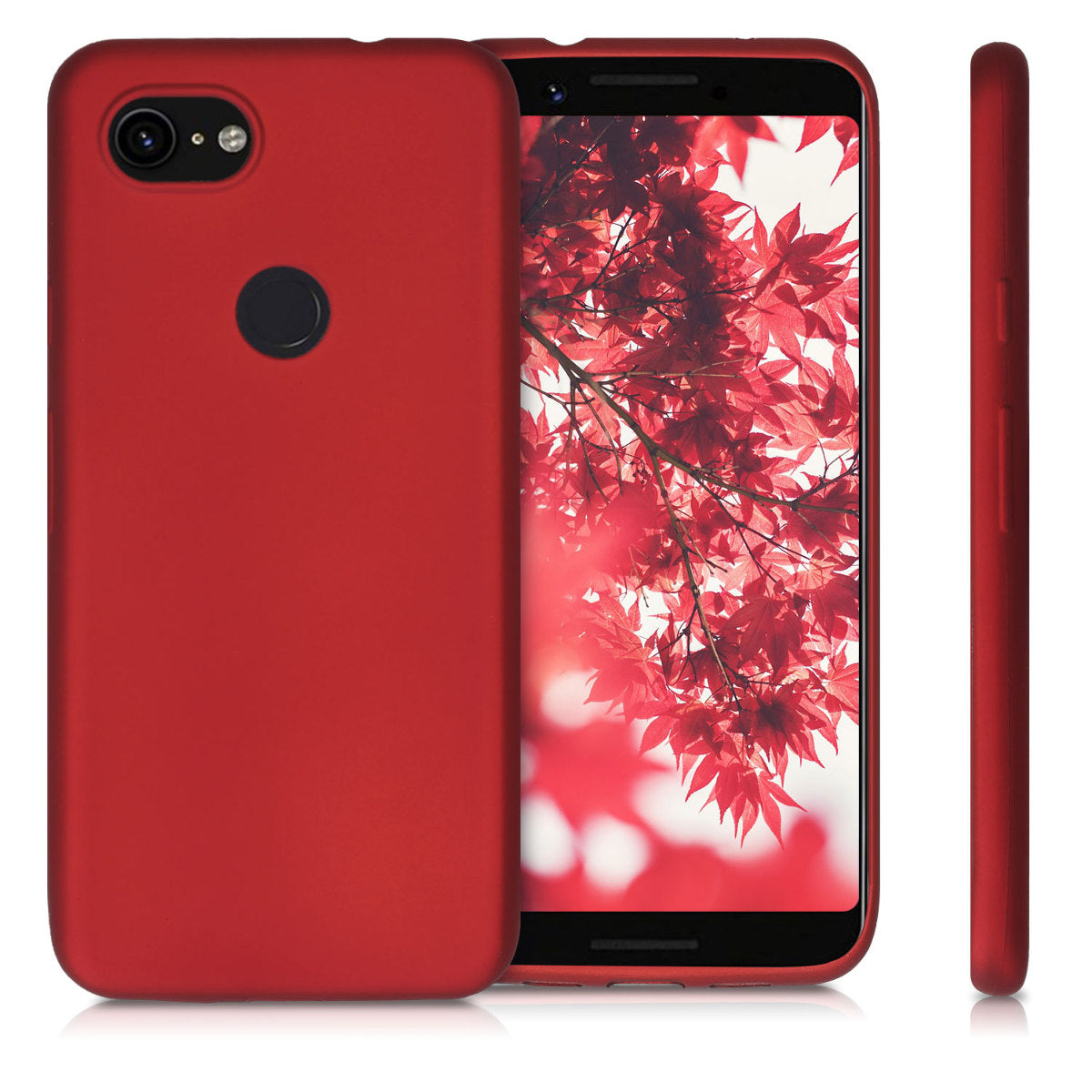kwmobile Handyhülle für Google Pixel 3a Hülle - Silikon Case schützend Cover