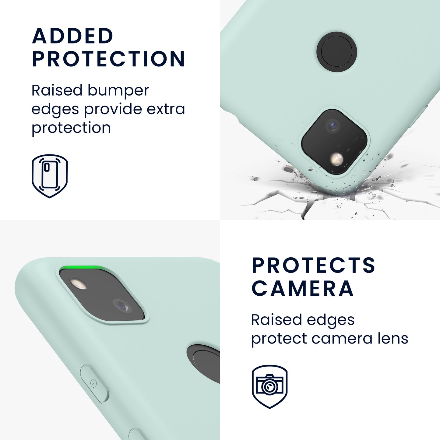 kwmobile Handyhülle für Google Pixel 4a Hülle - Kabelloses Laden - Schutzhülle Cover