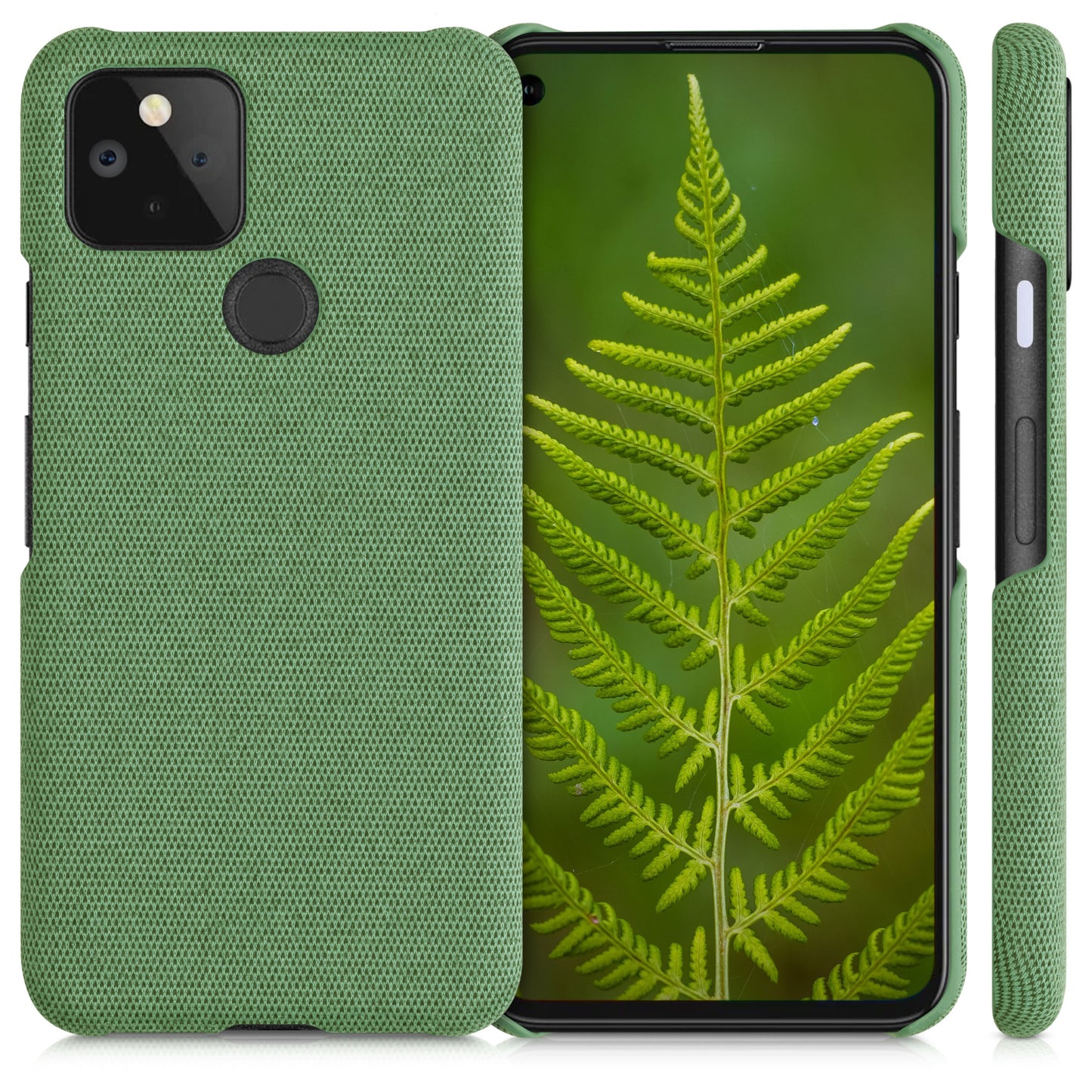 kwmobile Schutzhülle kompatibel mit Google Pixel 5 - Hülle - Stoff Cover Handyhülle - Backcover - Hüllen