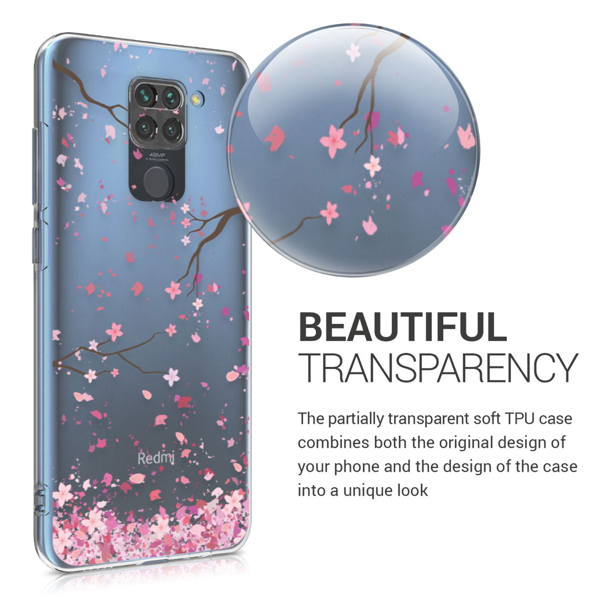 Xiaomi Redmi Note 9 transparente Silikon Handyhülle