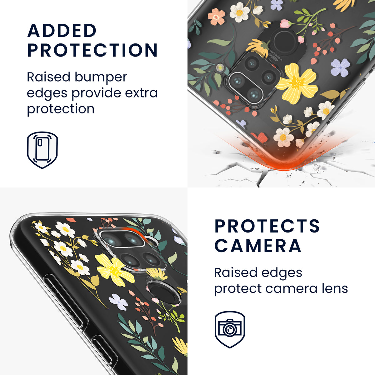 Xiaomi Redmi Note 9 transparente Silikon Handyhülle