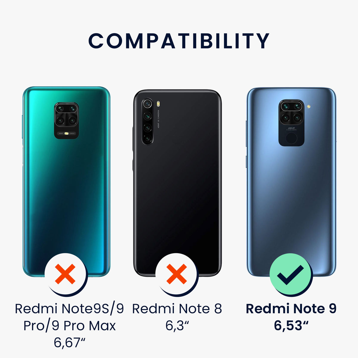 Xiaomi Redmi Note 9 transparente Silikon Handyhülle