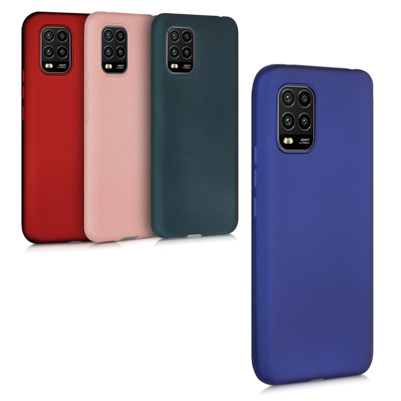 kwmobile Handyhülle für Xiaomi Mi 10 Lite (5G) Hülle - Silikon Case metallisch schimmernd - Schutzhülle Cover