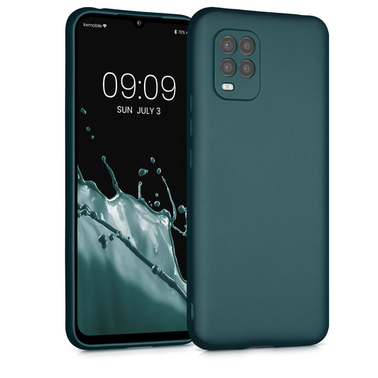 kwmobile Handyhülle für Xiaomi Mi 10 Lite (5G) Hülle - Silikon Case metallisch schimmernd - Schutzhülle Cover