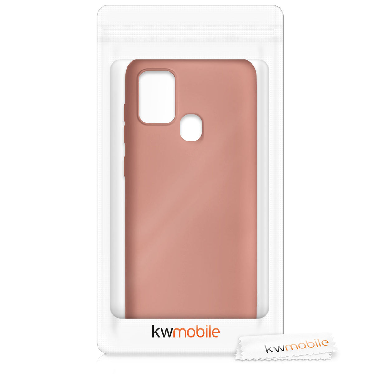 kwmobile Handyhülle für Samsung Galaxy A21s Hülle - Silikon Case metallisch schimmernd - Schutzhülle Cover