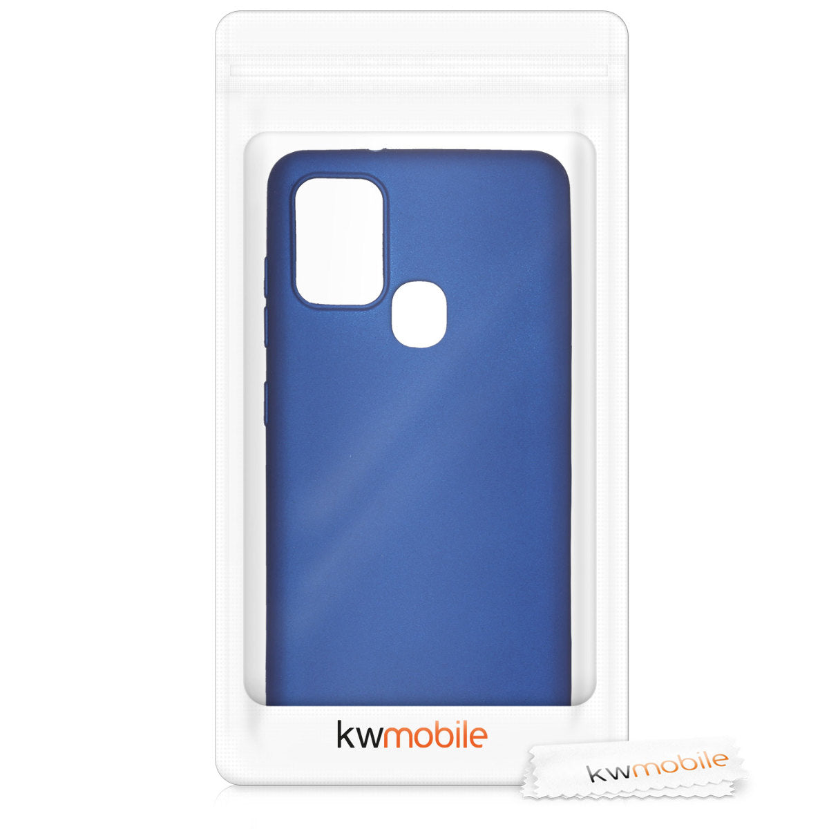 kwmobile Handyhülle für Samsung Galaxy A21s Hülle - Silikon Case metallisch schimmernd - Schutzhülle Cover