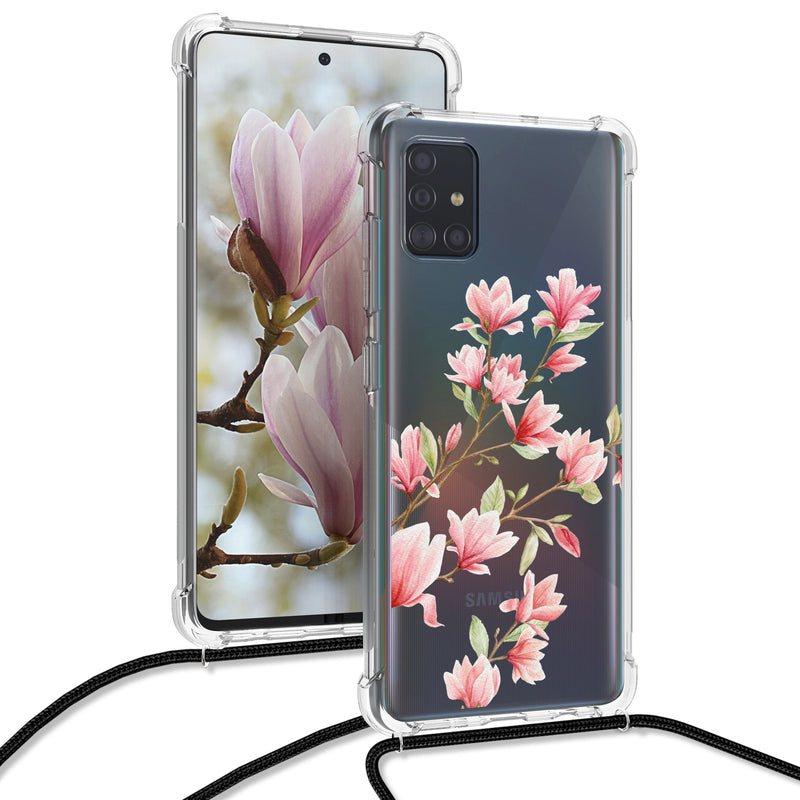 kwmobile Necklace Case kompatibel mit Samsung Galaxy A51 Hülle - Silikon Cover mit Handykette