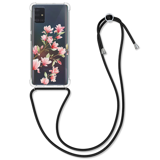 kwmobile Necklace Case kompatibel mit Samsung Galaxy A51 Hülle - Silikon Cover mit Handykette