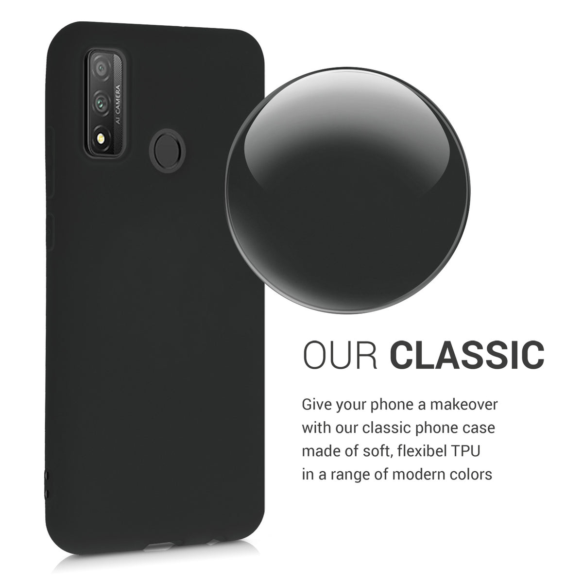 kwmobile Handyhülle für Huawei P Smart (2020) Hülle - Kabelloses Laden - Schutzhülle Cover