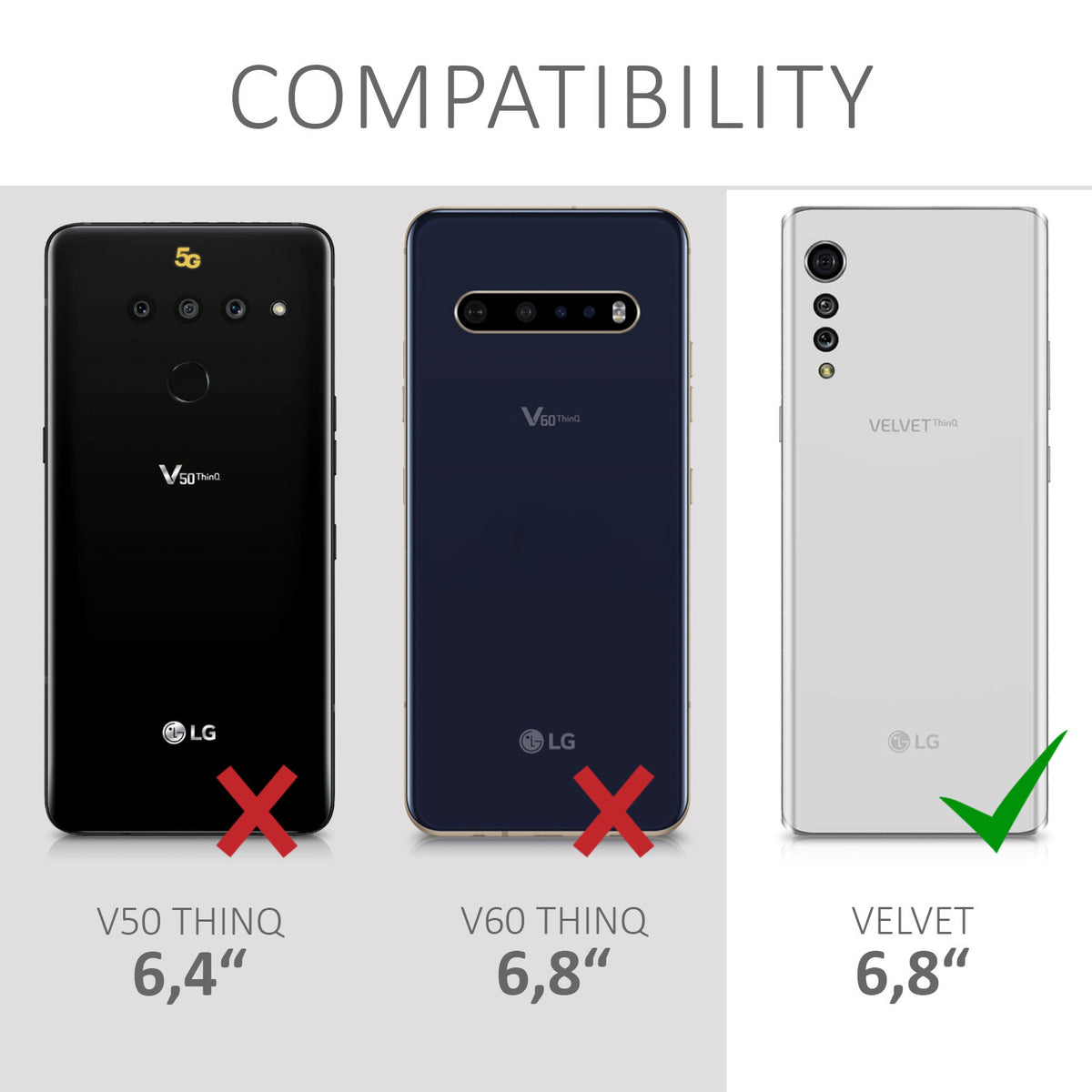 kwmobile Handyhülle für LG Velvet Hülle - Schutzhülle Cover