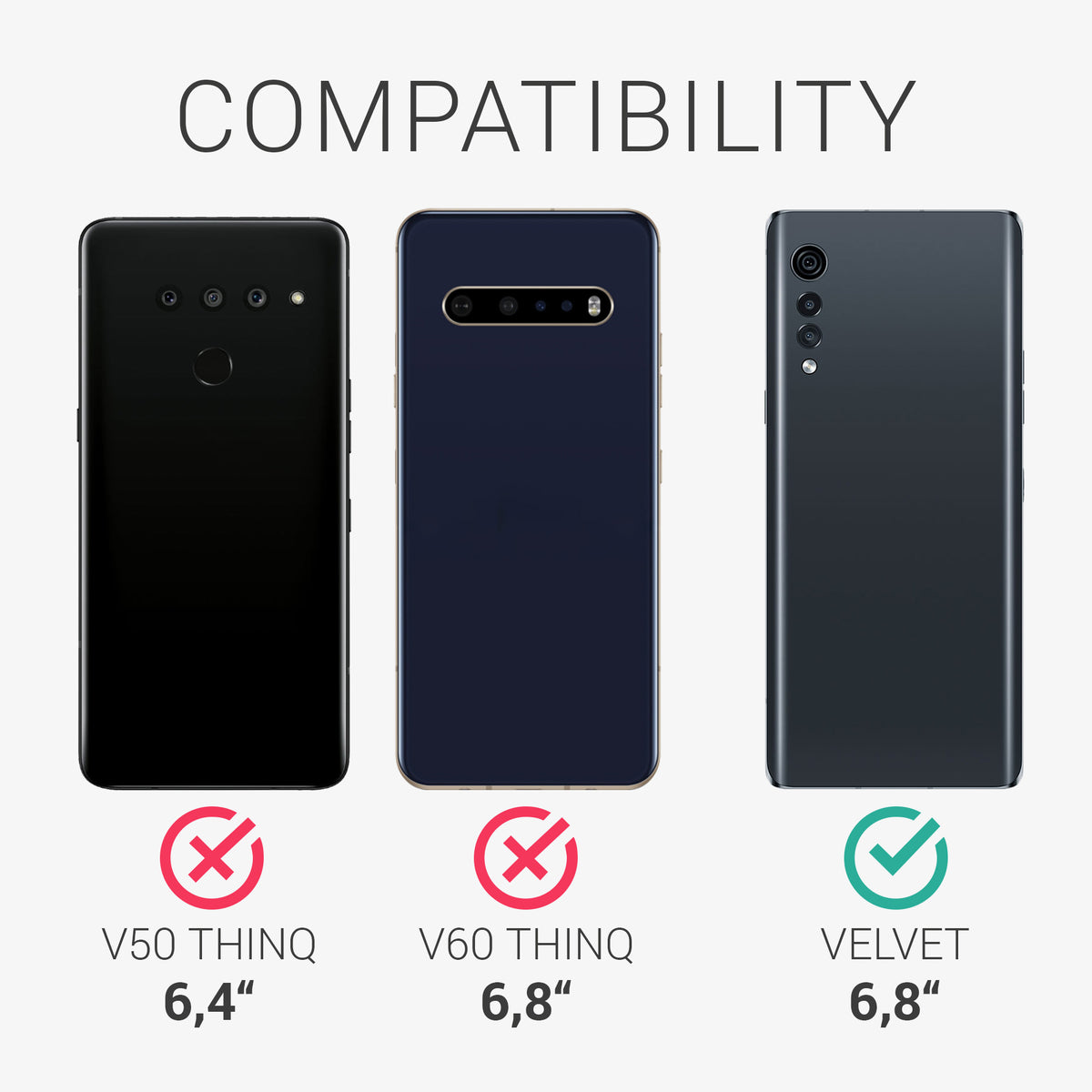 kwmobile Handyhülle für LG Velvet Hülle - Schutzhülle Cover