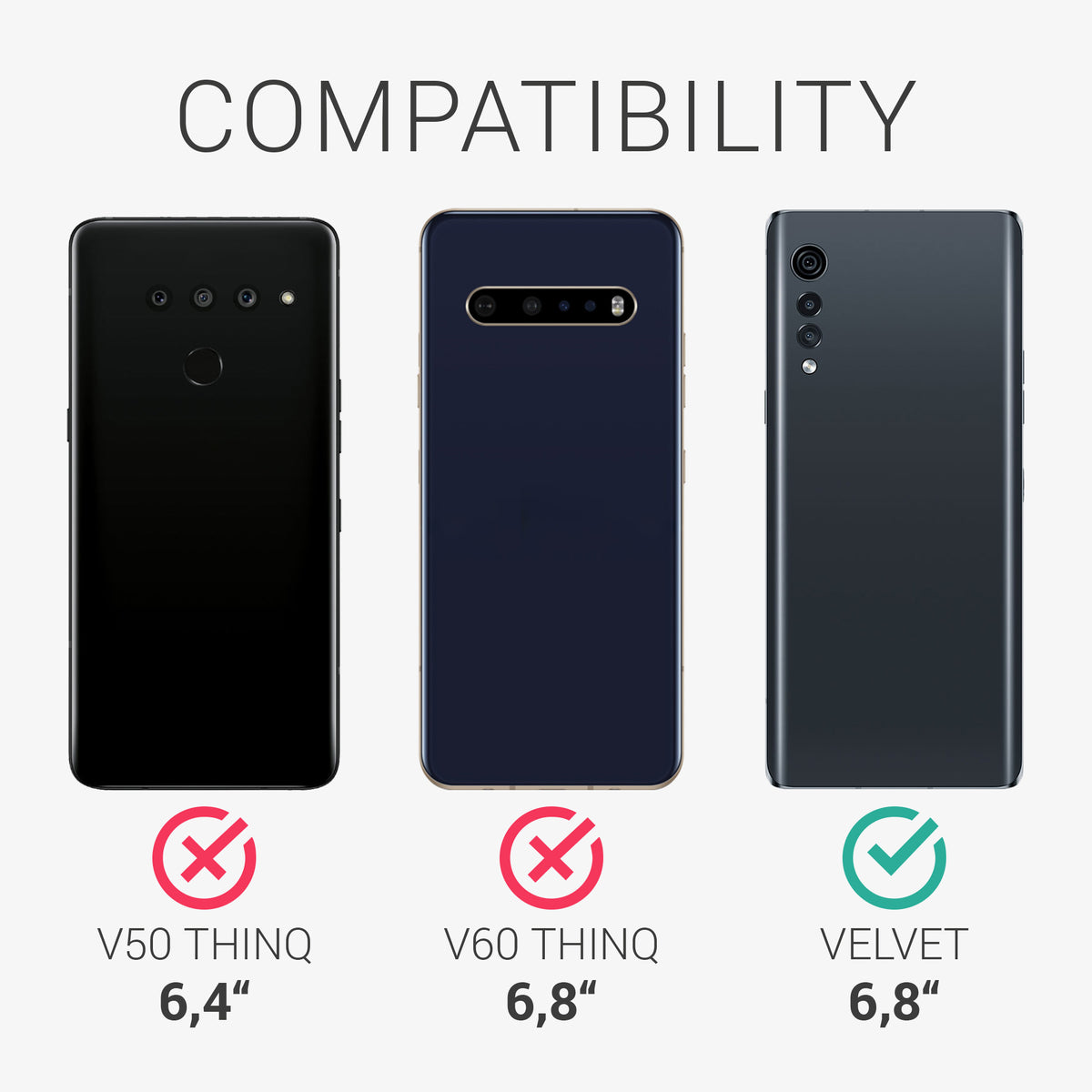 kwmobile Handyhülle für LG Velvet Hülle - Schutzhülle Cover