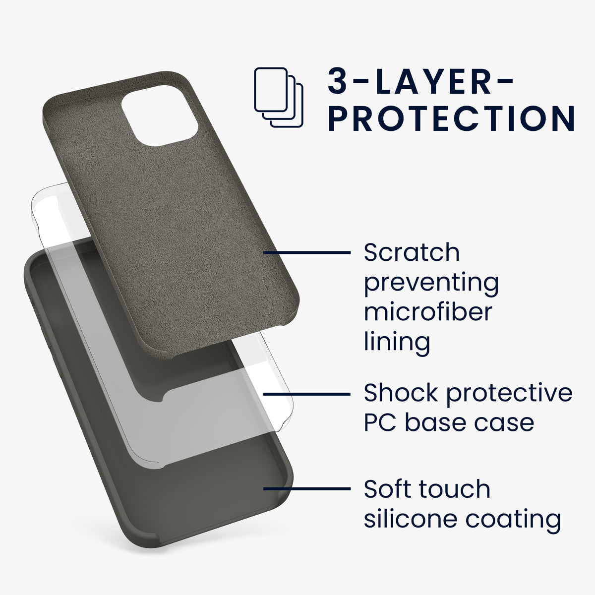 kwmobile Handyhülle für iPhone 12 mini Case - kabelloses Laden