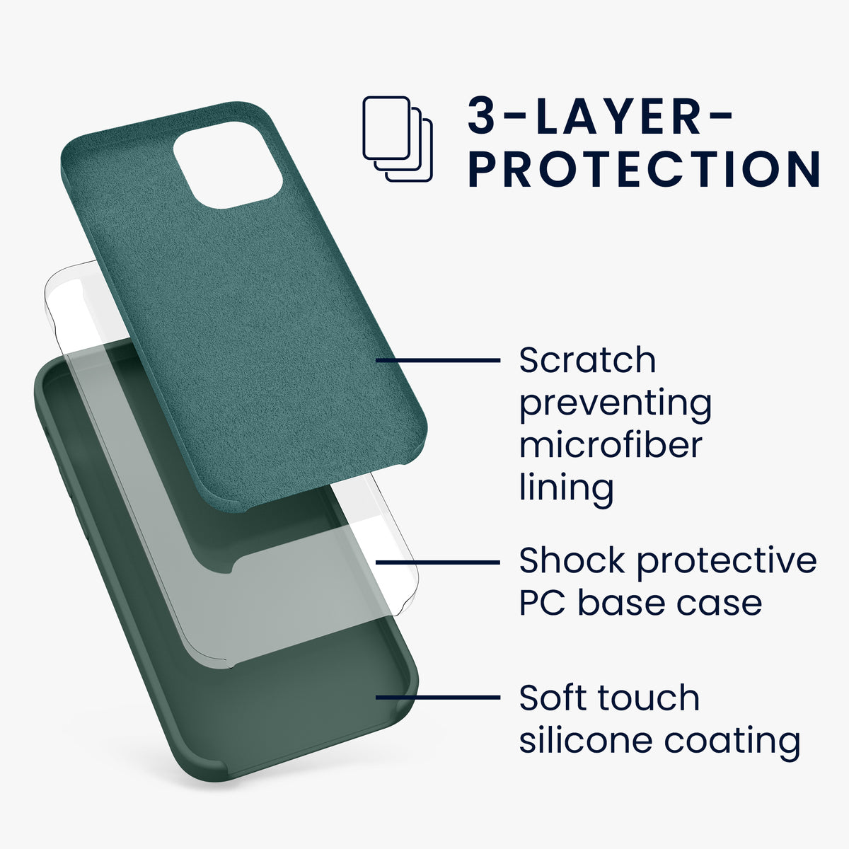 kwmobile Handyhülle für iPhone 12 mini Case - kabelloses Laden