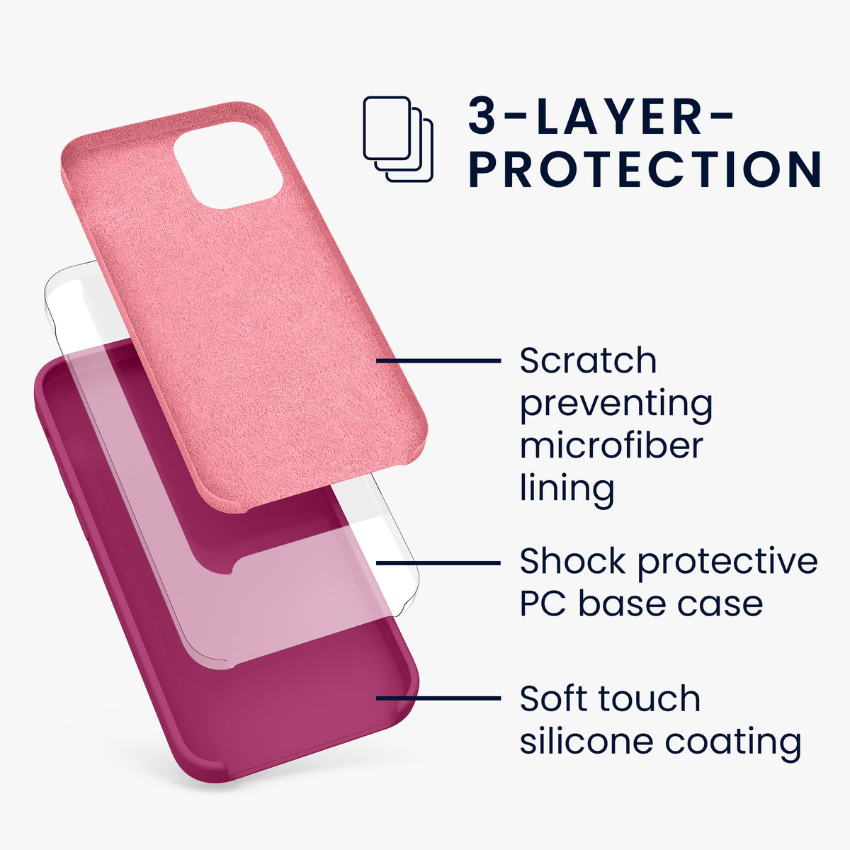 kwmobile Handyhülle für iPhone 12 mini Case - kabelloses Laden