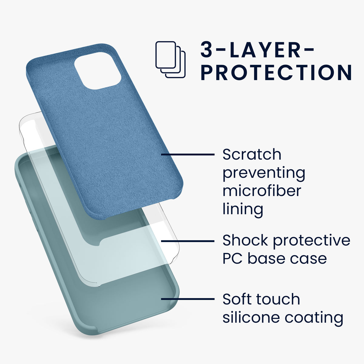 kwmobile Handyhülle für iPhone 12 mini Case - kabelloses Laden