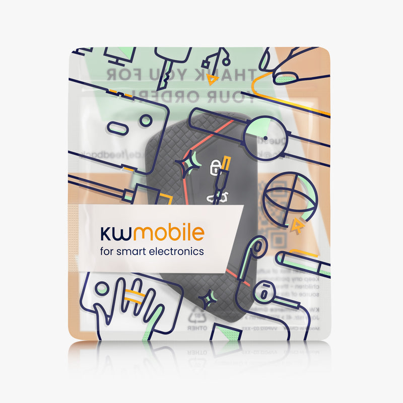 kwmobile Schlüsselhülle für VW Golf 8 3-Tasten Autoschlüssel Hülle - Autoschlüssel Schlüssel Hülle - Schlüsselschutz