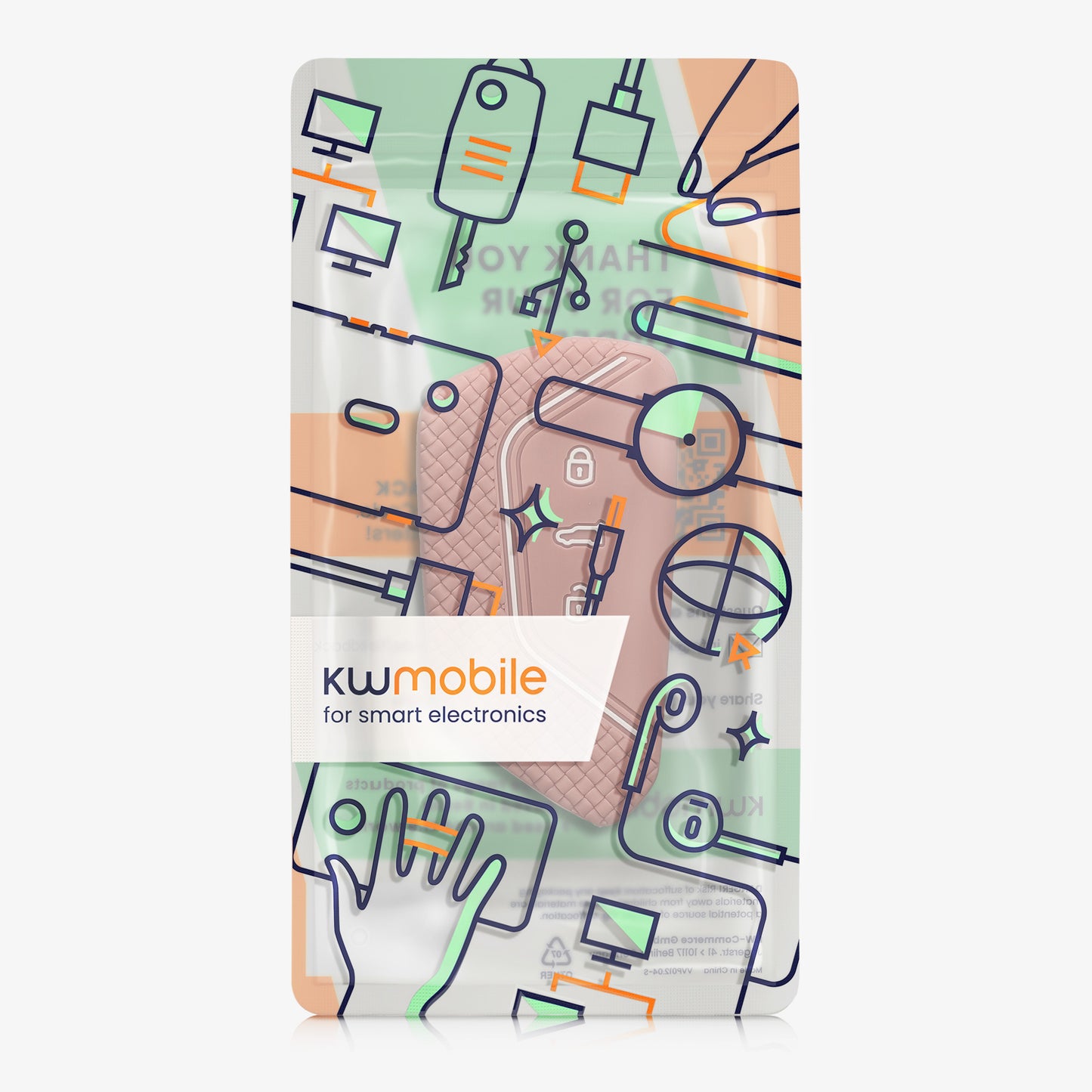 kwmobile Schlüsselhülle für VW Golf 8 3-Tasten Autoschlüssel Hülle - Autoschlüssel Schlüssel Hülle - Schlüsselschutz Gehäuse