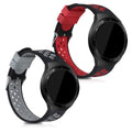 kwmobile 2x Uhrenarmband für Huawei Watch GT 2e / Watch GT2 46mm / Watch GT3 Pro 46mm / Watch GT3 SE Armband - Fitnesstracker Band Set aus TPU Silikon - Ersatzarmband Smartwatch - Schwarz Rot Schwarz Grau Schwarz  [dsg01]