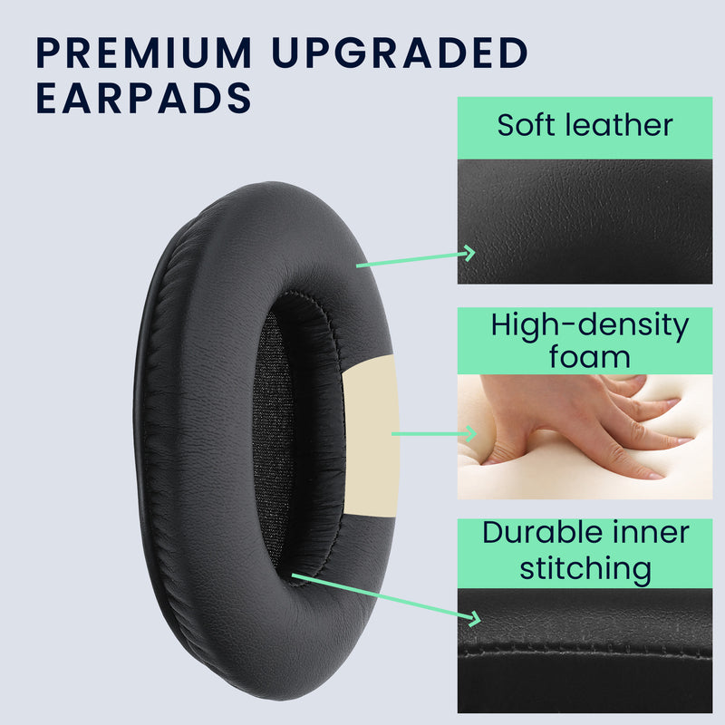 kwmobile Ohr Polster für TaoTronics BH060 Kopfhörer Ersatzteile Over Ear Headphones - Schwarz - Sonstiges