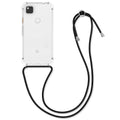 kwmobile Necklace Case kompatibel mit Google Pixel 4a Hülle - Silikon Cover mit Handykette - Band Handyhülle Transparent Transparent  