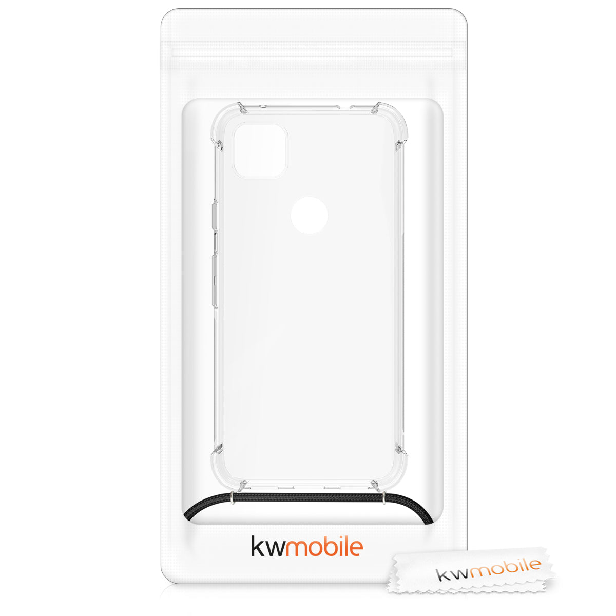 kwmobile Necklace Case kompatibel mit Google Pixel 4a Hülle - Silikon Cover mit Handykette - Band Handyhülle