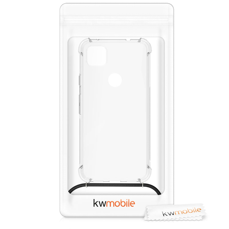 kwmobile Necklace Case kompatibel mit Google Pixel 4a Hülle - Silikon Cover mit Handykette - Band Handyhülle