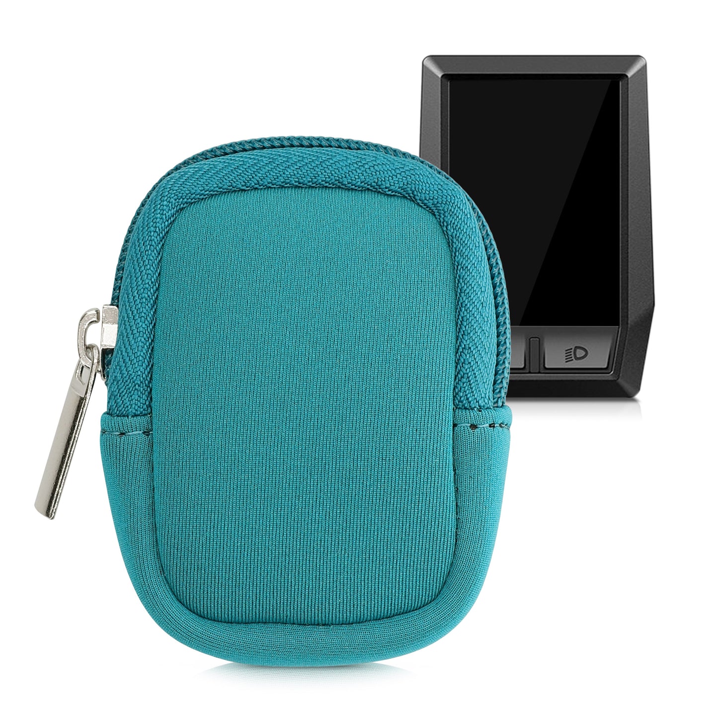 kwmobile Tasche kompatibel mit Bosch Kiox / Kiox 300 - E-Bike Computer Neopren Hülle - Schutztasche Petrol Petrol  