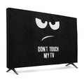 kwmobile 43" TV Abdeckung Indoor - Fernseher Hülle Bildschirmschutz Abdeckung - TV Bildschirm Staubschutzhülle - Fernsehabdeckung - Weiß Schwarz Weiß  [dsg01]