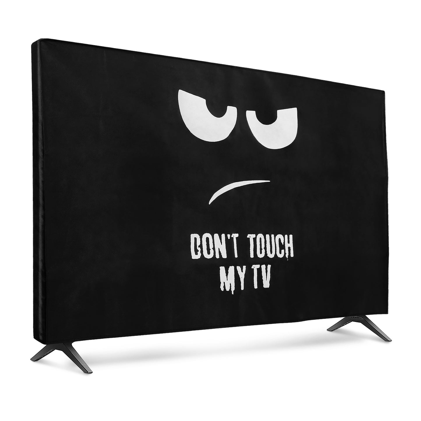 kwmobile 43" TV Abdeckung Indoor - Fernseher Hülle Bildschirmschutz Abdeckung - TV Bildschirm Staubschutzhülle - Fernsehabdeckung - Weiß Schwarz Weiß  [dsg01]