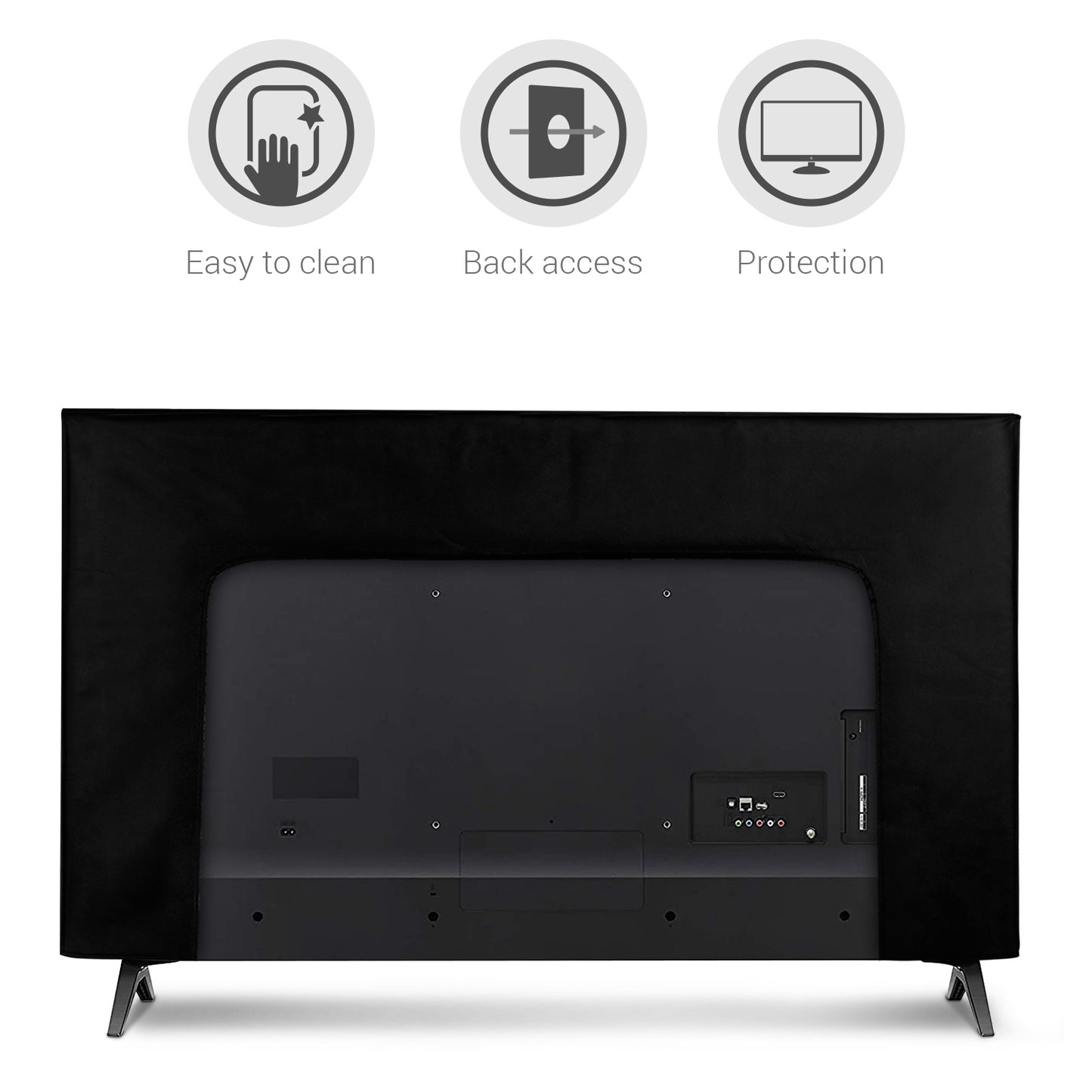 kwmobile 43" TV Abdeckung Indoor - Fernseher Hülle Bildschirmschutz Abdeckung - TV Bildschirm Staubschutzhülle - Fernsehabdeckung