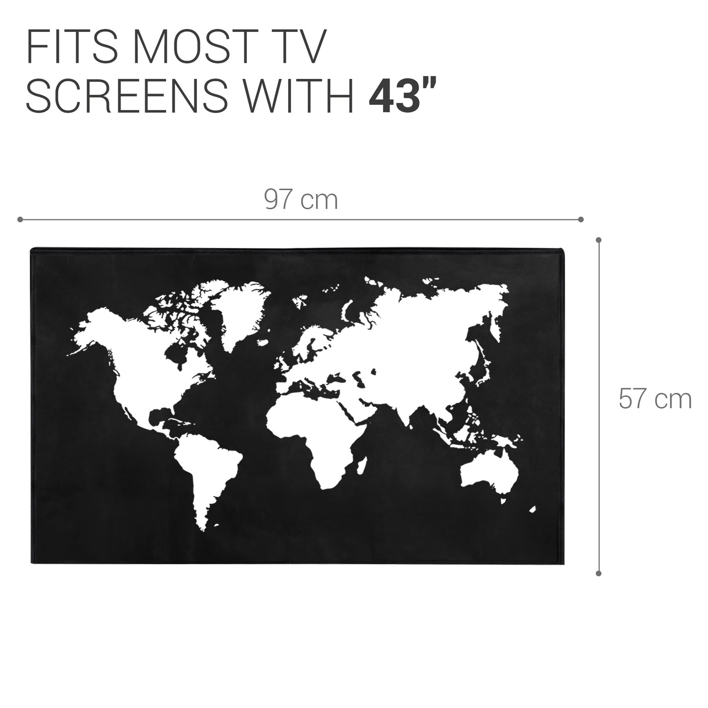 kwmobile 43" TV Abdeckung Indoor - Fernseher Hülle Bildschirmschutz Abdeckung - TV Bildschirm Staubschutzhülle - Fernsehabdeckung
