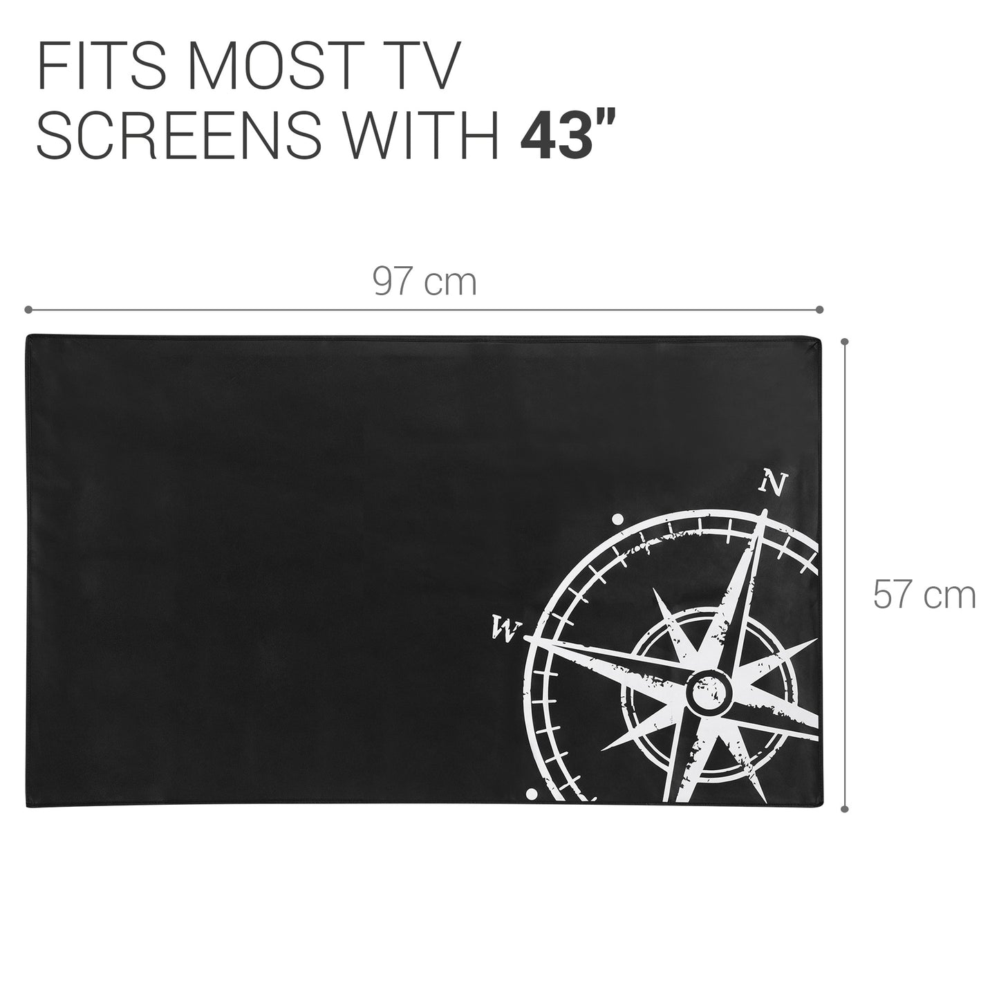 kwmobile 43" TV Abdeckung Indoor - Fernseher Hülle Bildschirmschutz Abdeckung - TV Bildschirm Staubschutzhülle - Fernsehabdeckung