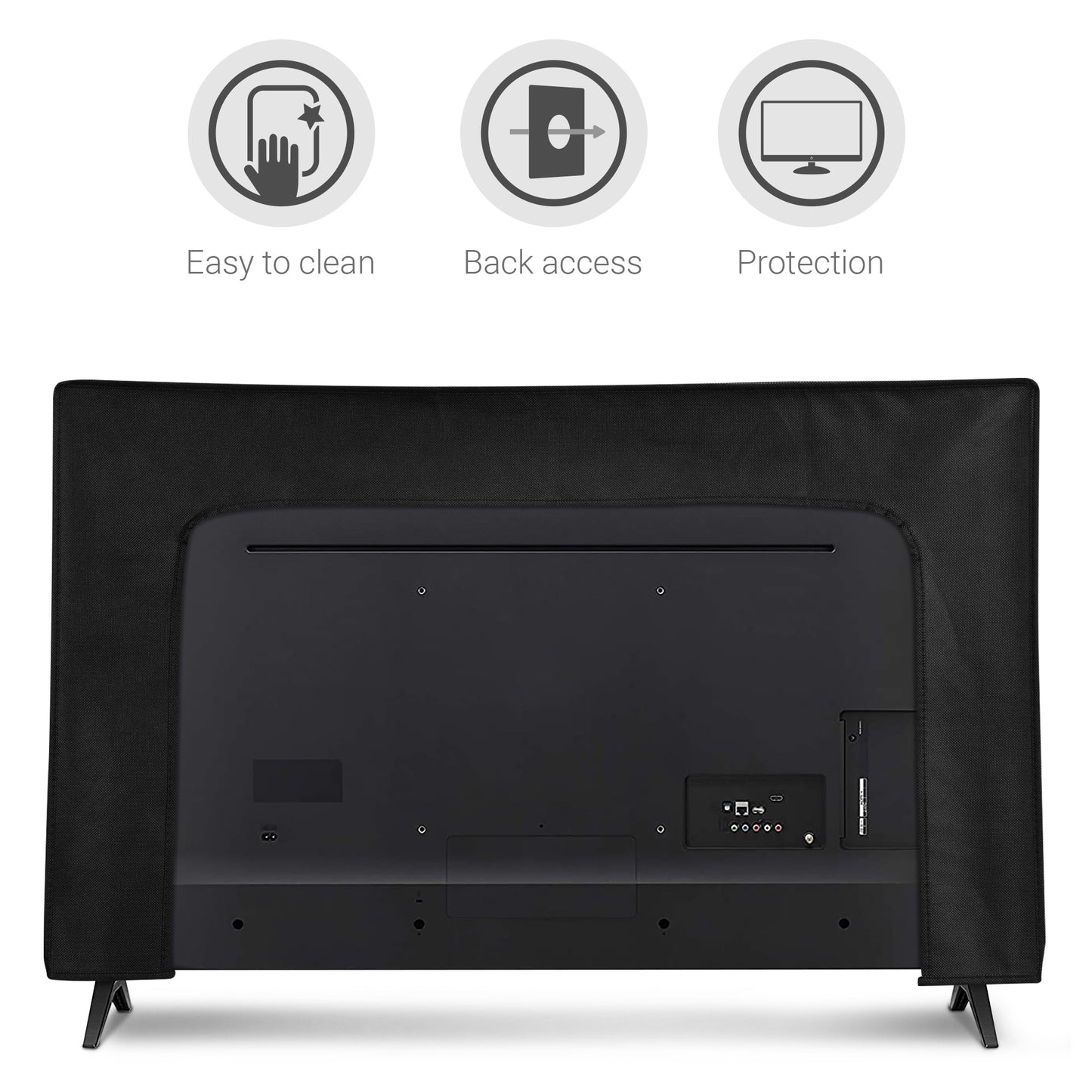 kwmobile 43" TV Abdeckung Indoor - Fernseher Hülle Bildschirmschutz Abdeckung - TV Bildschirm Staubschutzhülle - Fernsehabdeckung