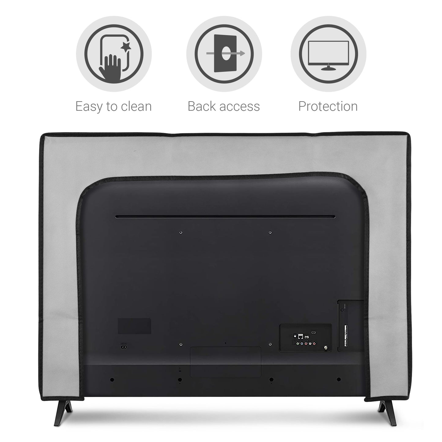 kwmobile 43" TV Abdeckung Indoor - Fernseher Hülle Bildschirmschutz Abdeckung - TV Bildschirm Staubschutzhülle - Fernsehabdeckung