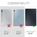 kwmobile Schutzfolie kompatibel mit Samsung Galaxy Tab S7 Plus / Tab S7 FE Folie Full Screen Tablet - Displayschutz