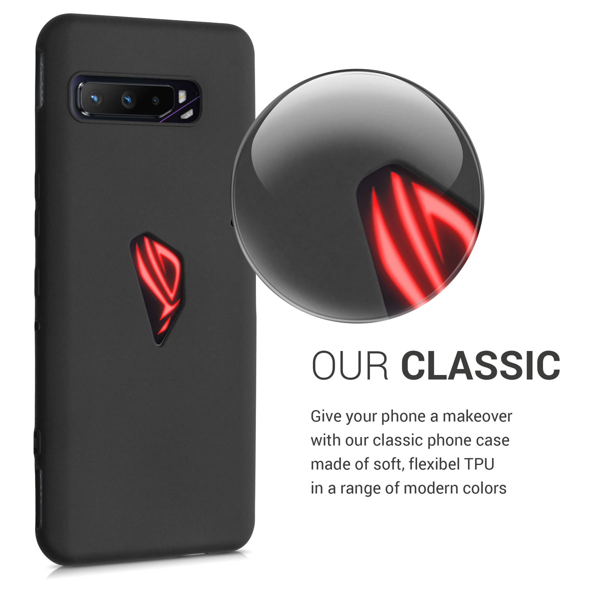 kwmobile Handyhülle für ASUS ROG Phone 3 (ZS661KS) Hülle - Kabelloses Laden - Schutzhülle Cover