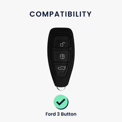 Ford 3-Tasten Autoschlüssel Keyless Go Silikon Schlüsselhülle Wabenmuster