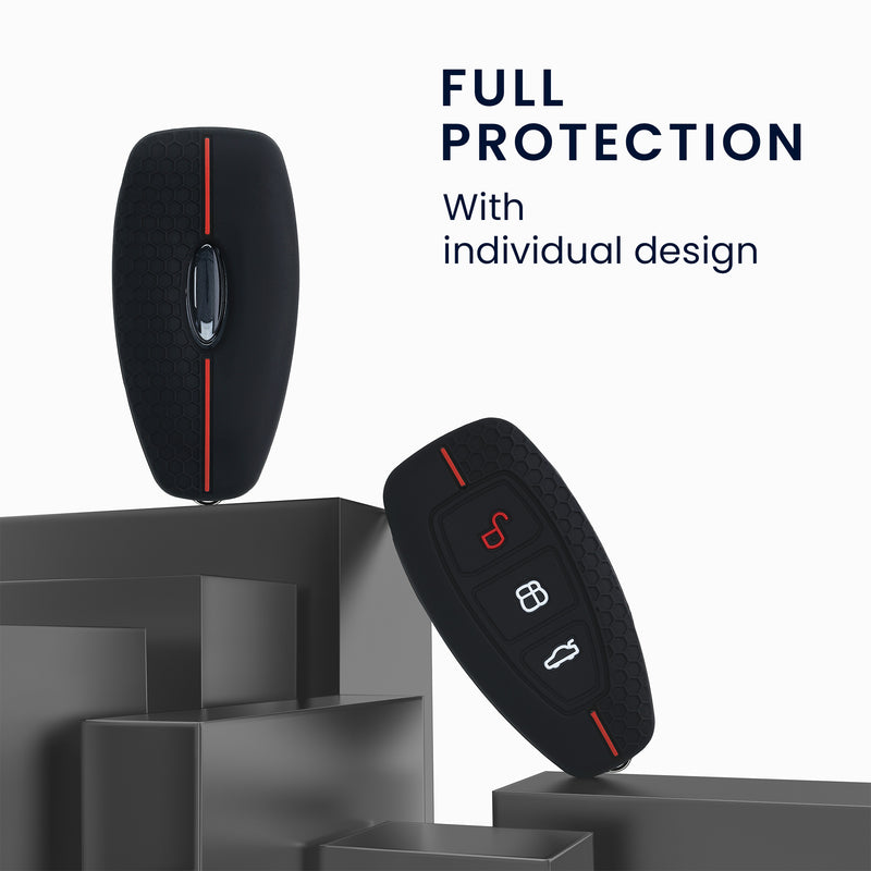 kwmobile Schlüsselhülle für Ford 3-Tasten Autoschlüssel Keyless Go Hülle - Autoschlüssel Schlüssel Hülle