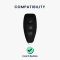 kwmobile Schlüsselhülle für Ford 3-Tasten Autoschlüssel Keyless Go Hülle - Autoschlüssel Schlüssel Hülle