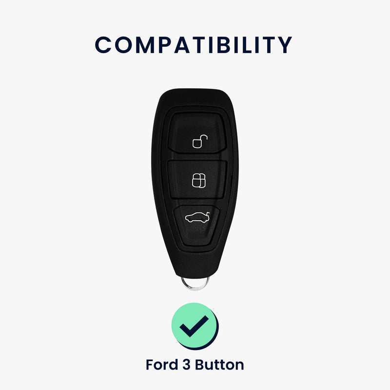 kwmobile Schlüsselhülle für Ford 3-Tasten Autoschlüssel Keyless Go Hülle - Autoschlüssel Schlüssel Hülle