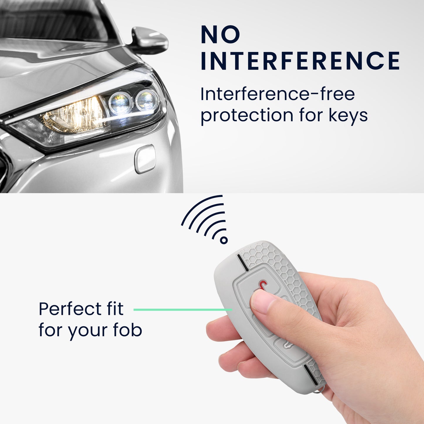 kwmobile Schlüsselhülle für Ford 3-Tasten Autoschlüssel Keyless Go Hülle - Autoschlüssel Schlüssel Hülle