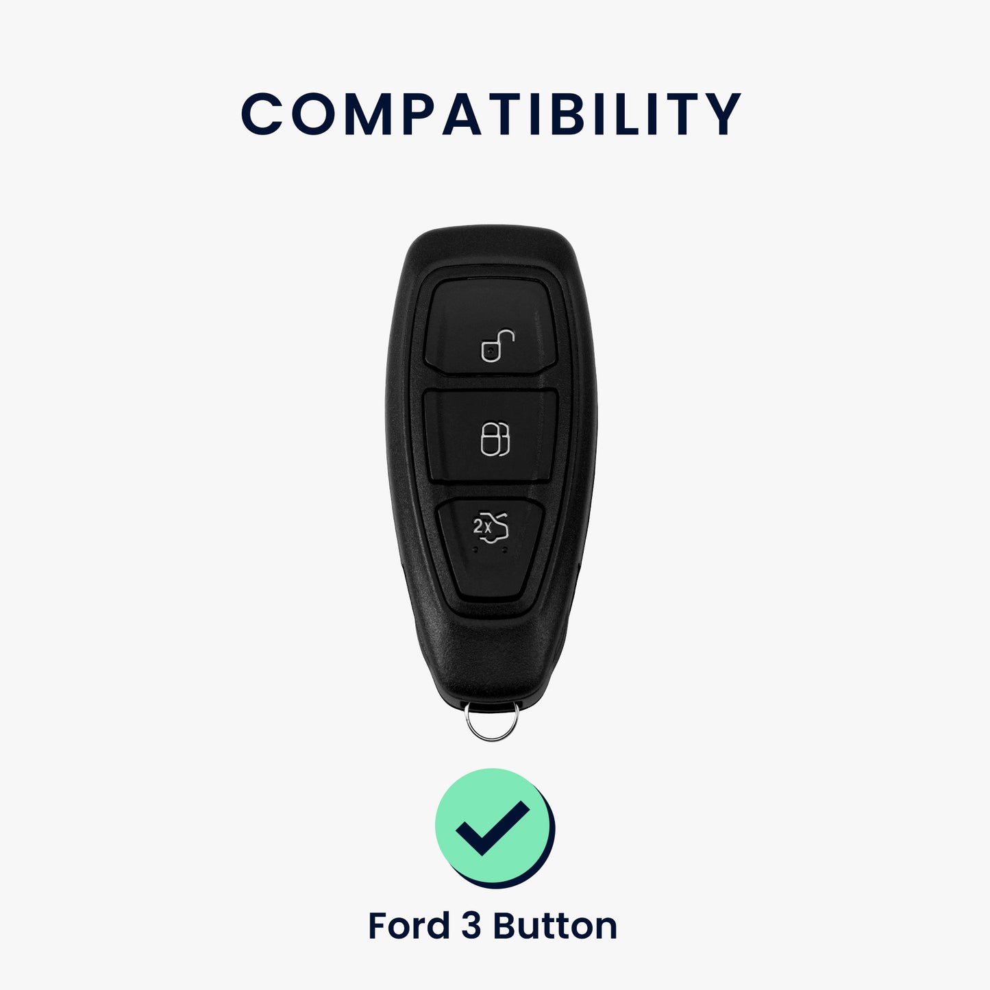 kwmobile Schlüsselhülle für Ford 3-Tasten Autoschlüssel Keyless Go Hülle - Autoschlüssel Schlüssel Hülle
