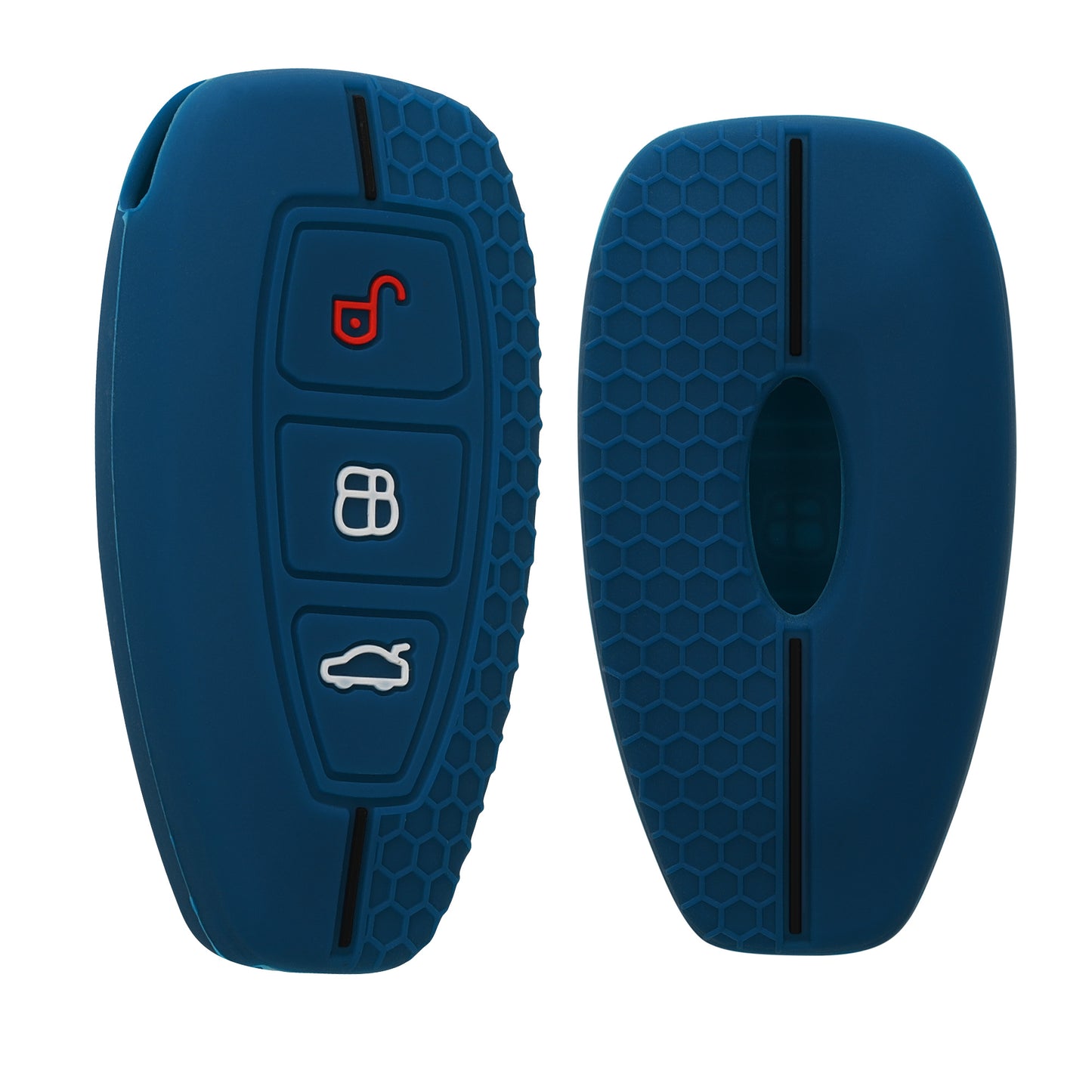 kwmobile Schlüsselhülle für Ford 3-Tasten Autoschlüssel Keyless Go Hülle - Autoschlüssel Schlüssel Hülle