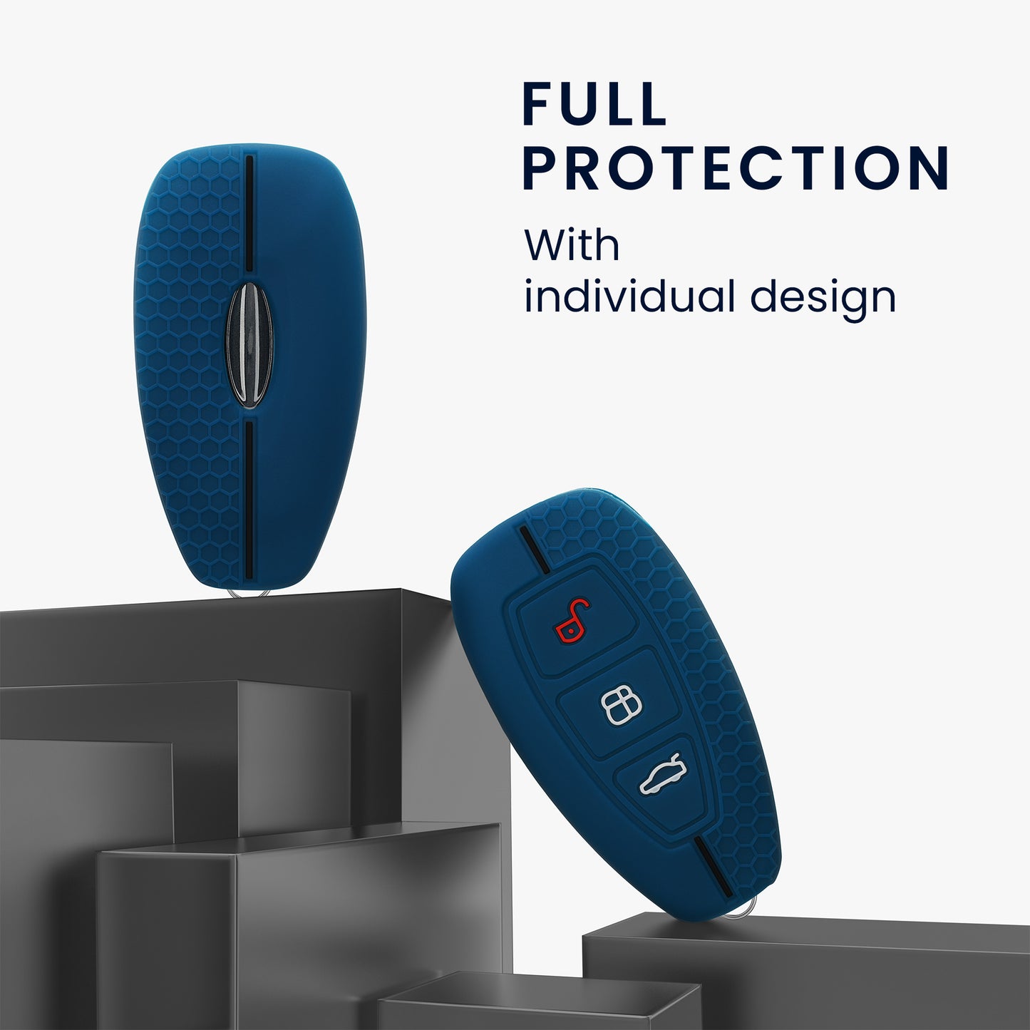 kwmobile Schlüsselhülle für Ford 3-Tasten Autoschlüssel Keyless Go Hülle - Autoschlüssel Schlüssel Hülle