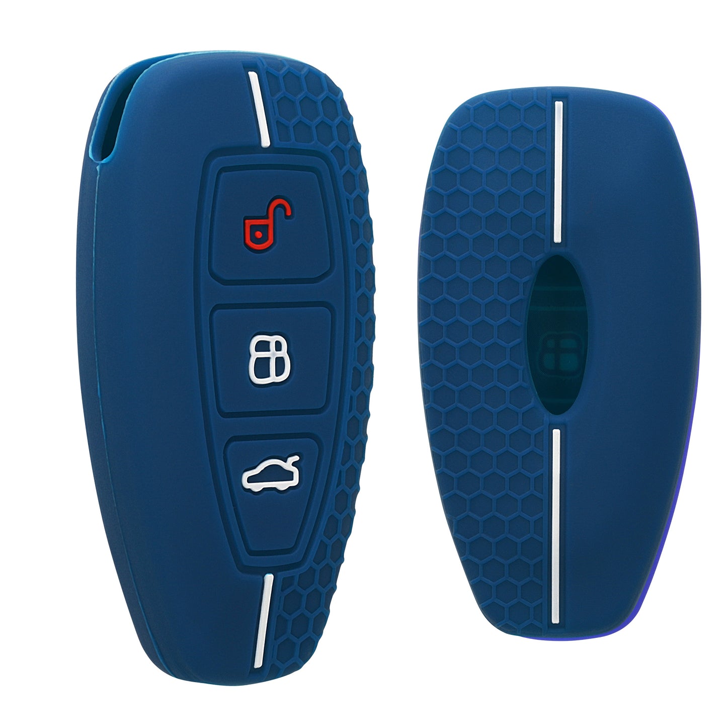 kwmobile Schlüsselhülle für Ford 3-Tasten Autoschlüssel Keyless Go Hülle - Autoschlüssel Schlüssel Hülle
