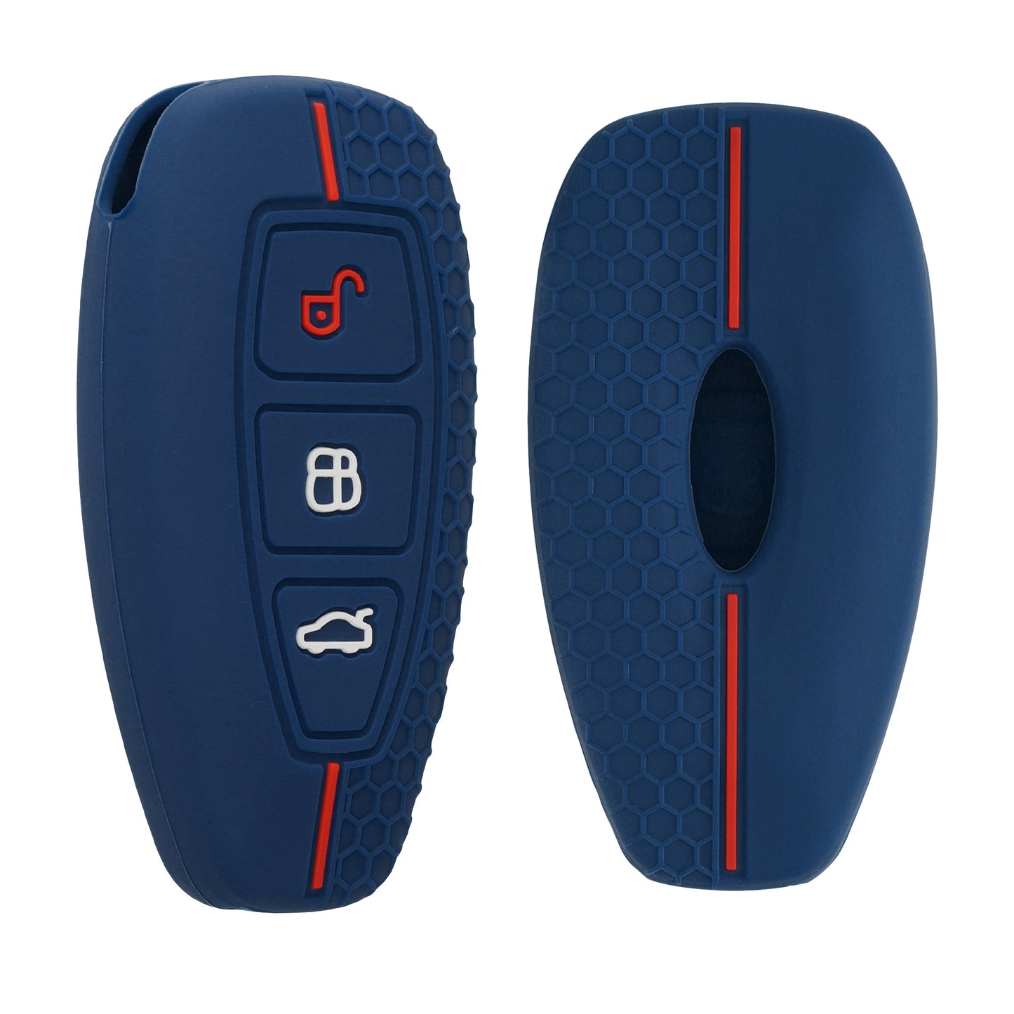 kwmobile Schlüsselhülle für Ford 3-Tasten Autoschlüssel Keyless Go Hülle - Autoschlüssel Schlüssel Hülle