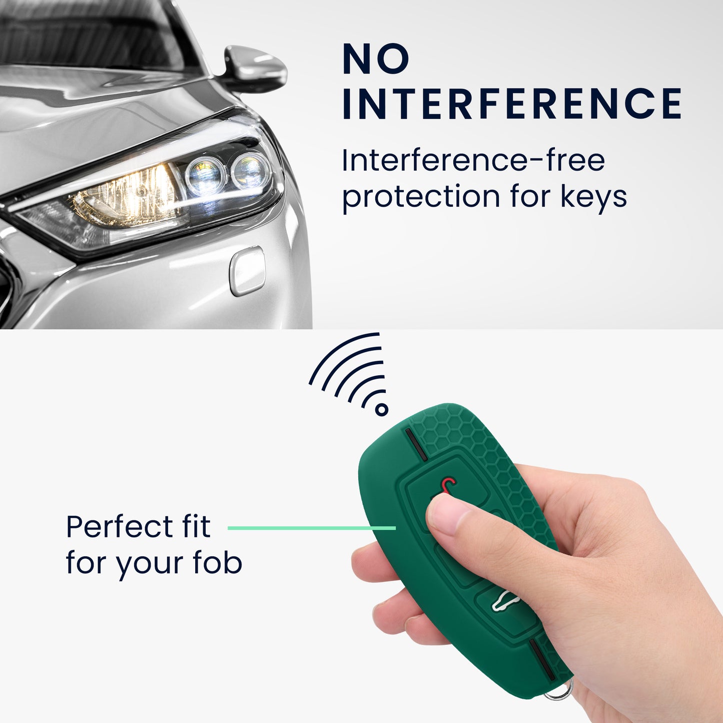 kwmobile Schlüsselhülle für Ford 3-Tasten Autoschlüssel Keyless Go Hülle - Autoschlüssel Schlüssel Hülle