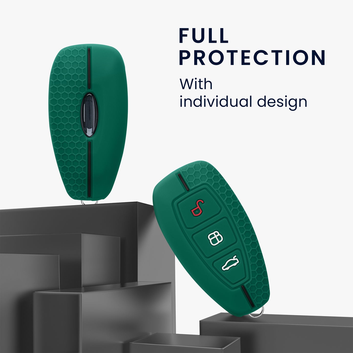 kwmobile Schlüsselhülle für Ford 3-Tasten Autoschlüssel Keyless Go Hülle - Autoschlüssel Schlüssel Hülle
